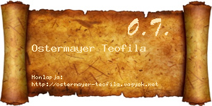 Ostermayer Teofila névjegykártya